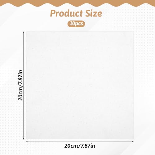 10 PCS Embroidery Cloth, Embroidery Cloth Fabric, 9.8 * 9.8inch EmbroideryFabric Squares, Pre-Cut WhiteFabric for Hand Sewing Clothes, Garment and DIY Craft