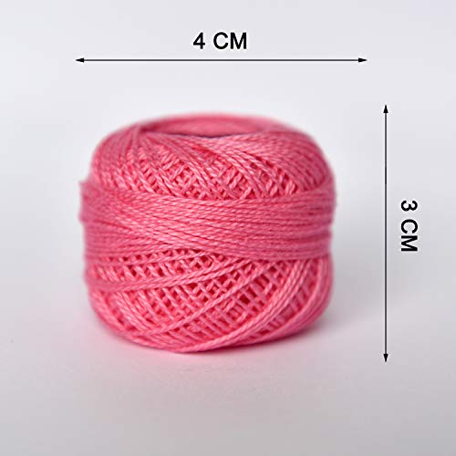 Crochet Thread 10 Balls Cardinal Size 8 for Crochet Hardanger Cross Stitch Needlepoint Hand Embroidery (Pink Series) - color: Pink Series