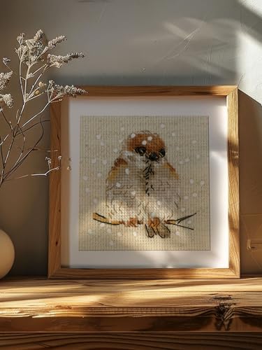 RIOLIS 1680 Sparrow Counted Cross Stitch Kit 3.94 x 3.94 in - style: Sparrow 1680
