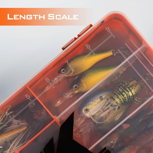 KastKing Utility Tackle Boxes, 3600 and 3700 Fishing Tackle Trays - color: Orange Camouflage, size: 3600(2Pack)