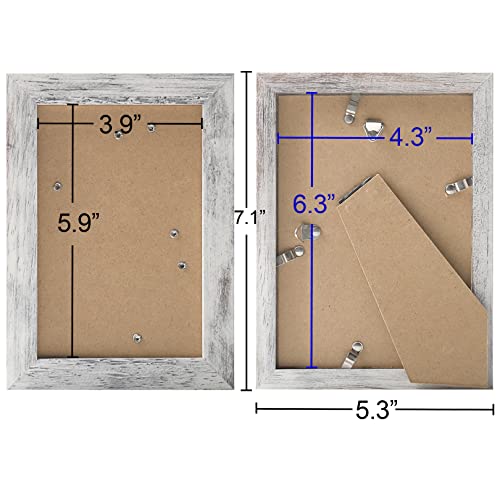 TOFOREVO 4x6 Picture Frames Set of 4, Distressed White - color: Distressed White, size: 4x6