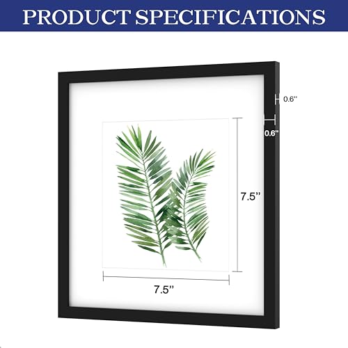 An&He 12x12 Picture Frames Set of 4, Displays 8x8 with Mat or 12x12 Without Mat Photos, Square Collage Wall Decor for Gallery, Wall Decor, Black - color: Black-4, size: 12x12