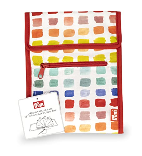 Prym Circular Knitting Needle Case, 9" x 7-1/4", Rainbow Specks - style: Rainbow Specks