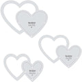 Liquidraw Quilting Templates & Rulers for Patchwork - Heart (Set of 3) | Clear Acrylic Sewing Template Stencils | 3", 4" & 5" Sizes | Easy-Read Quilt Cutting, Piecing, Measuring & Fabric Guide - style: Heart Set of 3