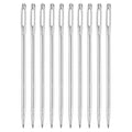 uxcell 50Pcs Large Eye Needles, 2.09" 1.6mm High Carbon Iron Embroidery Thread Needle Sewing Big Eye Needle Knitting Needles for Hand Sewing Art Crafts, Silver - size: 1.6x53mm