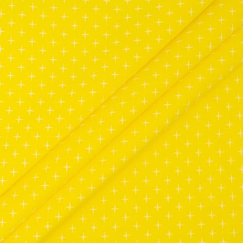 Singer Fabric, 100% Cotton, Embroidery Fabric, Cut by The Yard, Yellow - color: Yellow