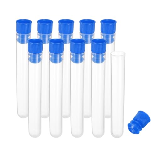 PATIKIL 3" Length Plastic Sewing Needle Storage Holder, 10 Pcs Portable Matte Embroidery Needle Pin Toothpick Storage Tubes Case for Craft Knitting, Blue - color: Blue, size: 3"