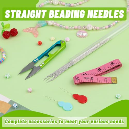 UOOU 85 Pcs Beading Needles, 8 Sizes Long Straight Bead Embroidery Needles - style: Regular