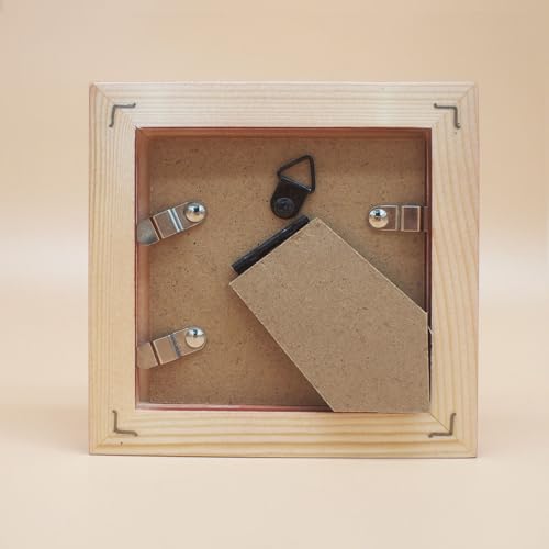 3x3 Picture Frame Solid Wood,Red. Table Top or Wall Mount Photo Frames with Plastic Glass for 3x3 Inches Pictures, Modern Home Office Decor - color: Red, size: 3x3