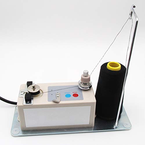 CKPSMS Brand -110V Automatic Bobbin Winder&Thread Stand Fit 1/4"(6mm) Center Hole Bobbins (KP-SBW01 American Plug 110V)