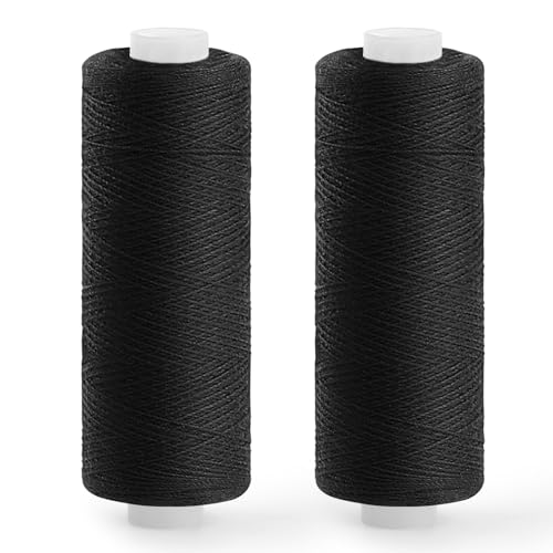 ZMAAGG Sewing Thread, Black Thread for Sewing Machine, 2 PCS 200 Yards - color: 2 Black