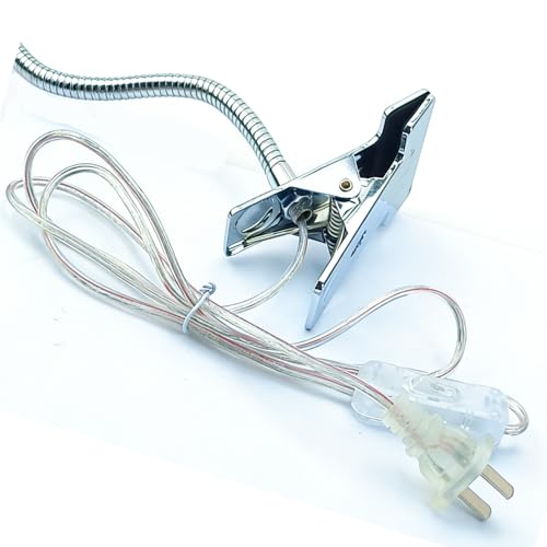 QUANS 5W High Power Clip-on Flexible Gooseneck Cool White LED Desk Light - color: Silver (Cool White) Non-Dim