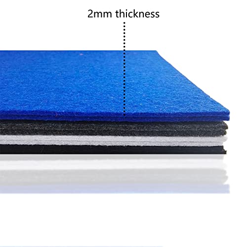 Jtnohx Stiff Felt, 2mm Thick Felt Sheets for Crafts, 8"x12" Hard Felt Fabric Squares 8Pcs for DIY Projects (Black White Grey Blue) - color: Grey White Series