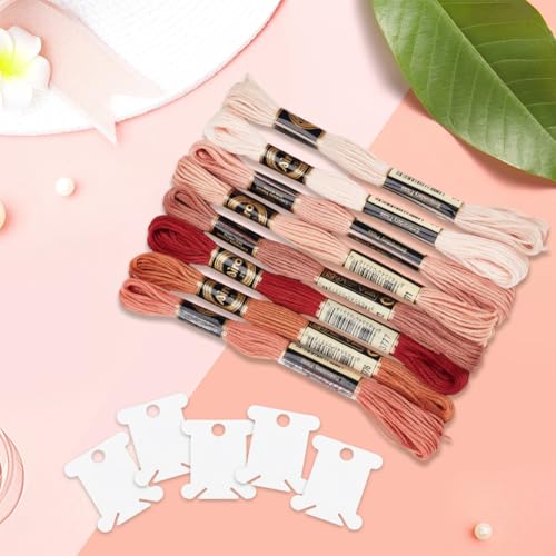 24 Skeins 6 Strands Variegated Pink Embroidery Floss Cross Stitch Threads Gradient Friendship Bracelets Yarn String Bulk with Floss Bobbins for Hand Sewing Knitting Crafts Crochet Stitching - color: Pink