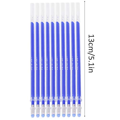 100pcs Heat Erasable Pen Refills, 100pcs Blue High Temperature Disappearing Pen, Heat Erasable Marker Tailoring Accessories for Dressmaking Tailors Sewing Quilting Tool
