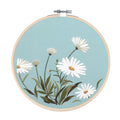 Awesocrafts Embroidery Kit, Daisy Flowers Full Range of Embroidery Starter Kits for Beginners Adults DIY Cross Stitch Handmade Easy Patterns (Daisy)