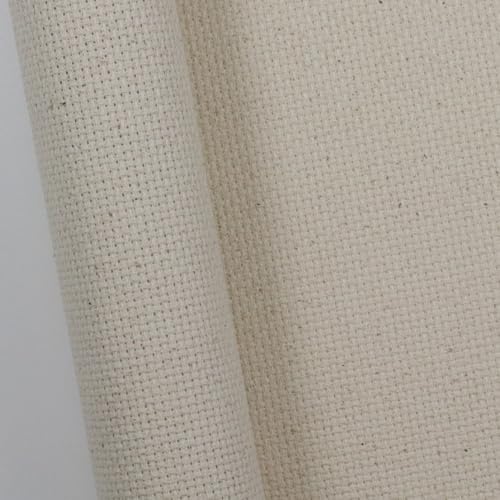 KCS 59" x one Yard (93cmx149cm) 14 Count Cotton Aida Cloth Cross Stitch Fabric (Oatmeal) - color: Oatmeal