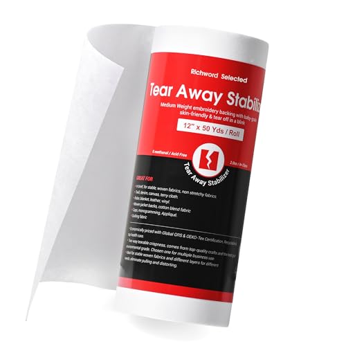 Poolin Tear Away Stabilizer 12" x 50 yd Roll 2.0 oz Medium Weight - size: 12"x50yd roll