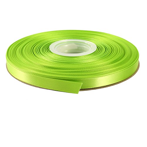 ITIsparkle 3/8" Inch Double Faced Satin Ribbon 50 Yards-Roll Set for Gift Wrapping Scrap Books Party Favor Hair Braids Baby Shower Decoration Floral Arrangement Craft Supplies, Apple Green Ribbon - color: Apple Green