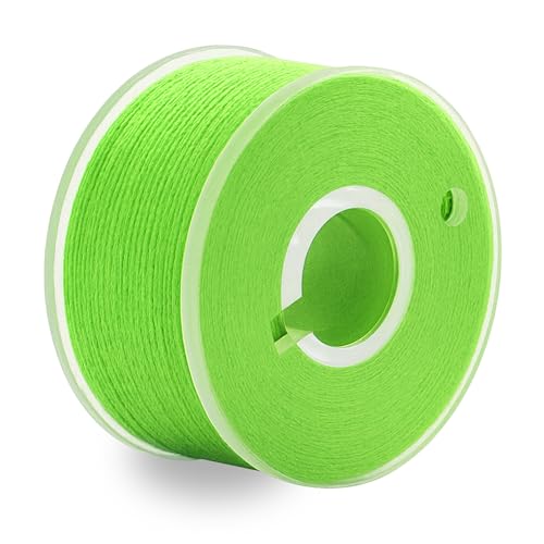 Mandala Crafts Lime Green 15J SA156 Prefilled Bobbin Thread, 144 PCs - color: Lime Green, size: Size A 144 X 142 Yards