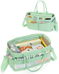 Marscamd Craft Organizer Tote Bag, Art Supply Caddy, Green - color: Green