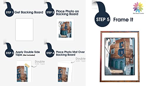 Mat Board Center 5x7 Backing Boards, 10 Pack White Backboards for Frames - size: 5x7