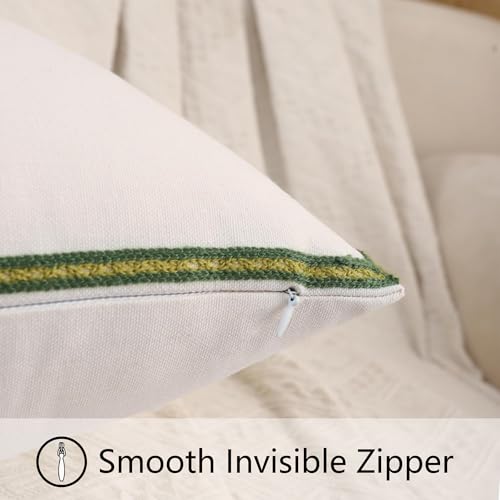 Embroidered Throw Pillow Covers 16x16 Pack of 2 Yellow Tulip - color: Yellow Tulip, size: 16" x 16" (Pack of 2)