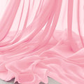 Horbaunal Light Pink Chiffon Fabric by The Yard, 5 Yard Precut Sheer Fabric - color: Light Pink, size: 5 Yards