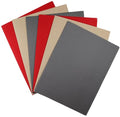 KCS 6 pc of 12" x 18"(30cmx45cm) 14CT Counted Cotton Aida Cloth Cross Stitch Fabric (Red+Khaki+Dark Grey) - color: Red+khaki+dark Grey