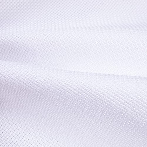 Aida Cloth Big Size 16 Count, White Cross Stitch Fabric, 39 inch by 60 inch - size: 16 count 39"x60"