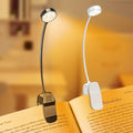 KTEBO 2 Pack Rechargeable Book Light Clip-On Reading Light for Books in Bed - color: Black & White