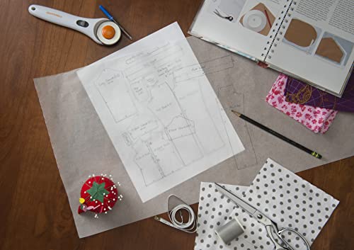 Bienfang Sketching & Tracing Paper Roll, White, 18 Inches x 50 Yards - for Drawing, Trace, Sketch, Sewing Pattern (Pack of 2) - size: 18 in. x 50 yd. (Pack of 2)