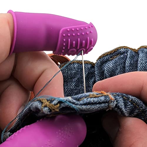 Flexible Thimble | THIK-Grip Series | Small (1) - Medium (1) - Large (1) | Includes One Non-Stick Mat (1)