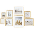 ArtbyHannah Gallery Wall Frame Set, 8 Pack Gold Picture Frames, Large - color: Gold, size: Large