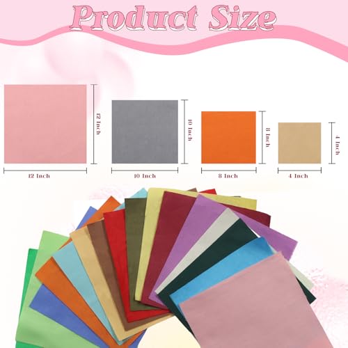 Zorfeter Cotton Fabric Bundles, 8" x 8", 50 Pcs, Solid Color - size: 8x8 Inch