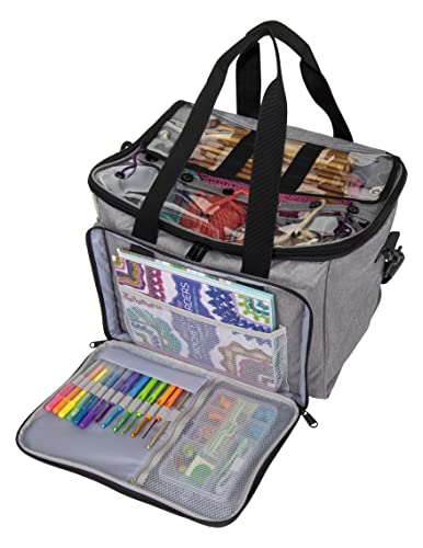 ArtBin Needleworks Project Bag, Portable Craft Tote, Grey - color: Gray, style: Needleworks Project Bag