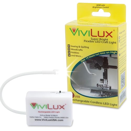 ViviLux Cordless LED Sewing Machine Light, 1200 Lumen, Flexible Gooseneck - size: Standard (Tape)