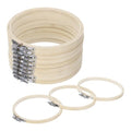 MECCANIXITY 6 Pieces 6 Inch Embroidery Hoops Adjustable Round Bamboo Circle Cross Stitch Hoop Ring for Art Craft Handy Sewing Needlework DIY Decoration - size: 6 Inch
