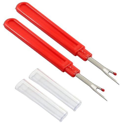 Hordion 6 PCS Seam Ripper Stitch Remover Tool, Red Seam Ripper - color: Red