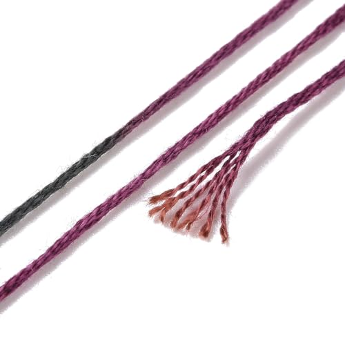 10 Skeins Indigo 0.5mm 6-Ply Polyester Embroidery Floss Cross Stitch Threads Segment Dyed Gradient for DIY Craft Hand Sewing Knitting DIY Crafts Jewelry Making 8.75 Yards(8m)/Skein - color: Indigo