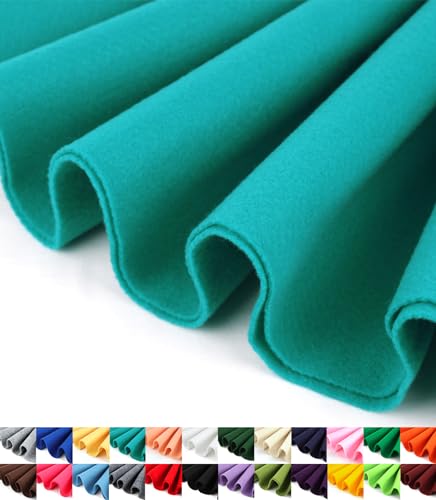 Barcelonetta | Felt Fabric | 72" Wide | 1.6mm Thick | Acrylic & Soft | Felt by the Yard | Felt for DIY Crafts, Projects, Sewing (Dark Turquoise, 1 Yard) - color: Dark Turquoise, size: 1 Yard