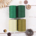 ThreadArt Cotton Quilting Thread Set, 1000M 50/3, 4 Green Tones - color: 4 GREEN TONES