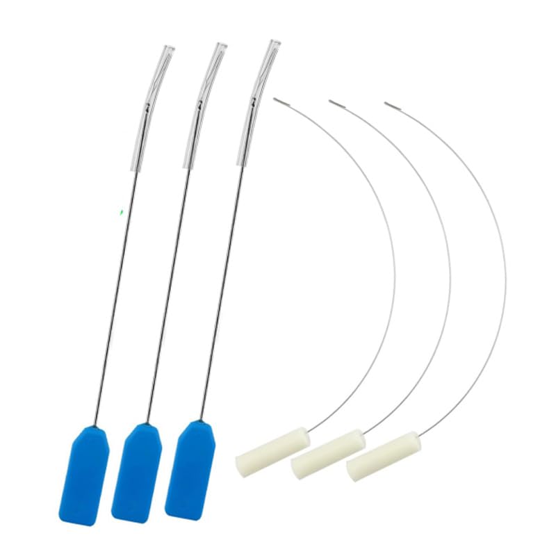 6pcs Long Serger Needle Threader Set, Threaders for Overlocker, Looper and Needle, Punch Needles, Embroidery Floss, Cross Stitch, DIY Sewing and Craft Work