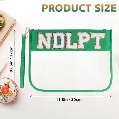 Needlepoint Project Bag Sewing Gifts Embroidery Sewing Bag Craft Storage Organizer NDLPT Clear Zip Pouch Bag - color: Green, size: Flat-M