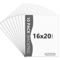 10 Pack 16x20 White Backing Boards, Uncut 16x20 Mat Board - size: white 10pc backings 16x20