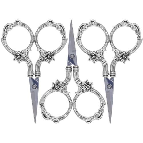 JubileeYarn Blooming Embroidery Scissors - Silver - 3 Scissors - color: Blooming - Silver, size: 3 Scissors