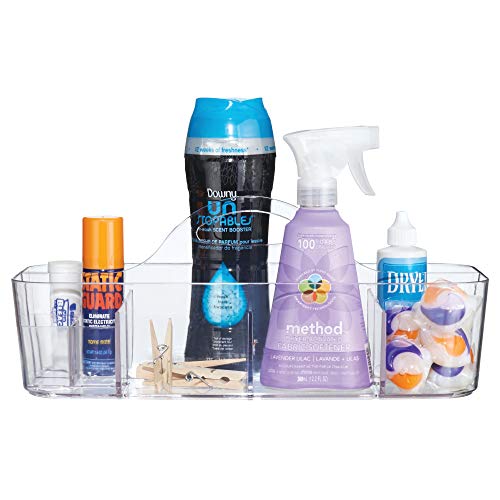 iDesign Clarity Cosmetic Organizer Tote for Vanity Cabinet to Hold Makeup, Beauty Products - Clear 14.5" x 7" x 5.75" (Pack of 4) - size: Large (Pack of 4)