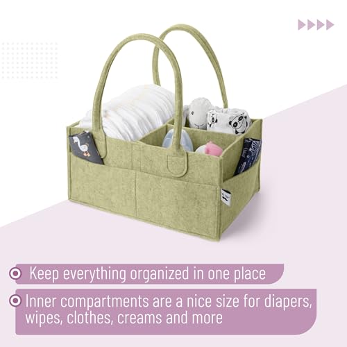 Mr. Pen- Baby Diaper Caddy Organizer, Olive Calm - color: Olive Calm, size: 1 Pack, Regular