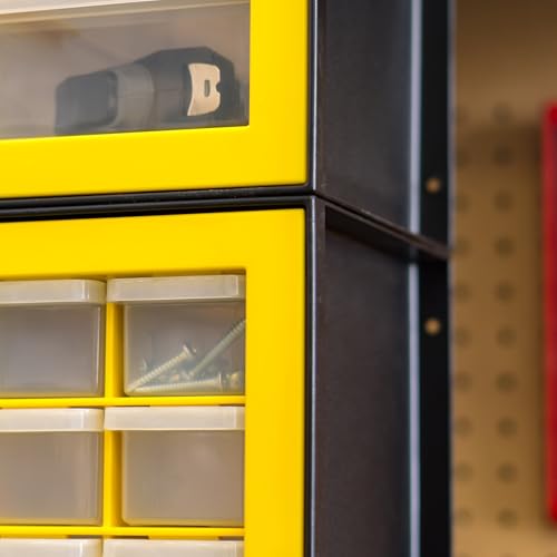 IRIS Plastic Hardware Storage Drawer, 44 Drawer Parts Cabinet - Yellow - color: Yellow, size: 44 Drawer