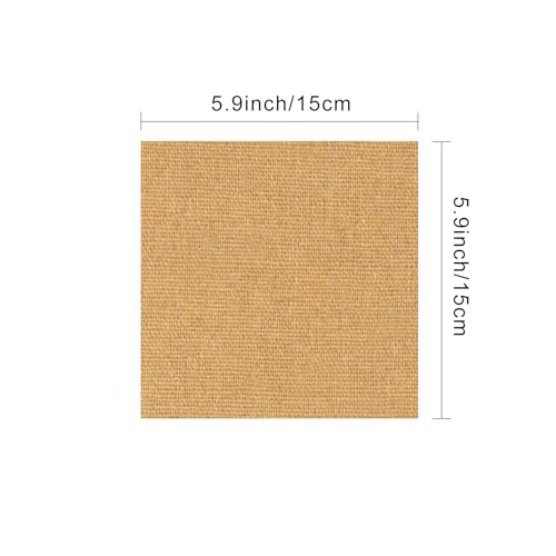 12 Sheets 12 Colors Linen Embroidery Fabric Pre-Cut 5.9×5.9Inch - size: 5.9×5.9Inch